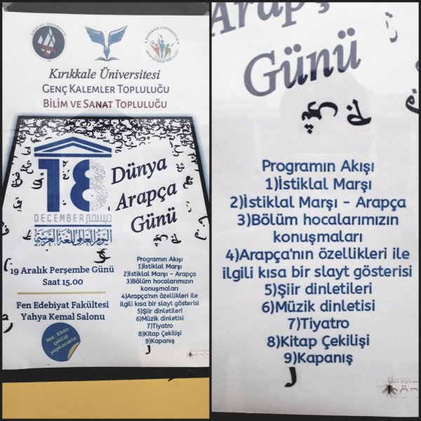 Kırıkkale Üniversitesi'nde İstiklal Marşı Arapça okundu